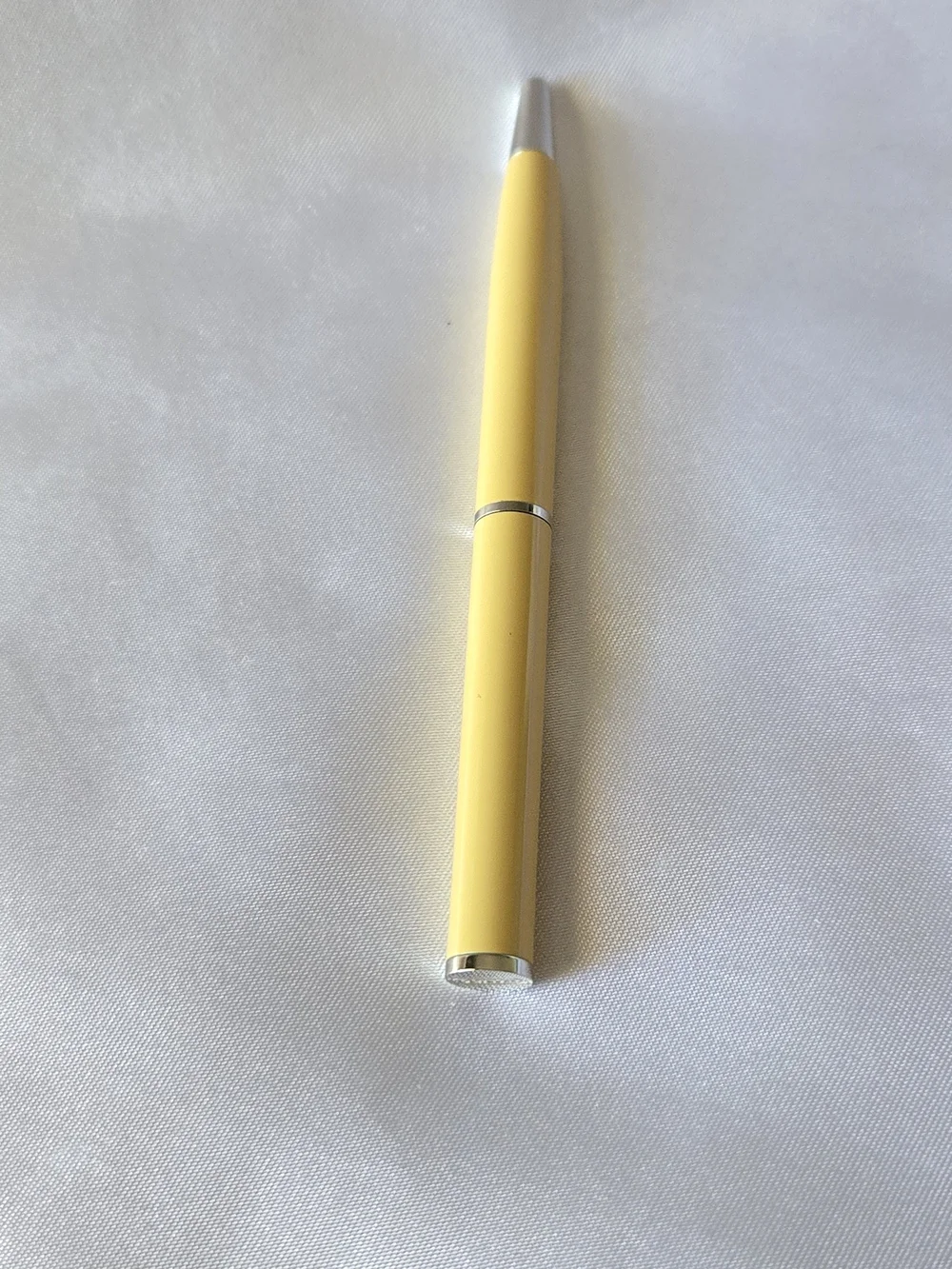 Coach Yellow Lacquer Ballpoint Pen with Silver Trim